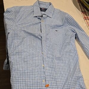 Vineyard Vines Men's Blue Checkered Shirt